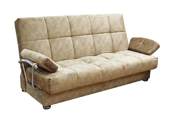 Прямой диван Милана 6 БД с хром. подлокотниками, Боннель в Петрозаводске - изображение