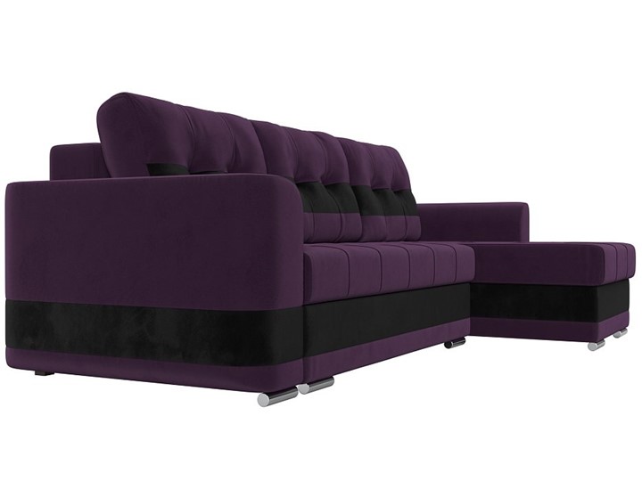 Угловой диван Честер, Фиолетовый/черный (велюр) в Петрозаводске - изображение 2