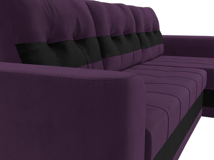 Угловой диван Честер, Фиолетовый/черный (велюр) в Петрозаводске - изображение 3