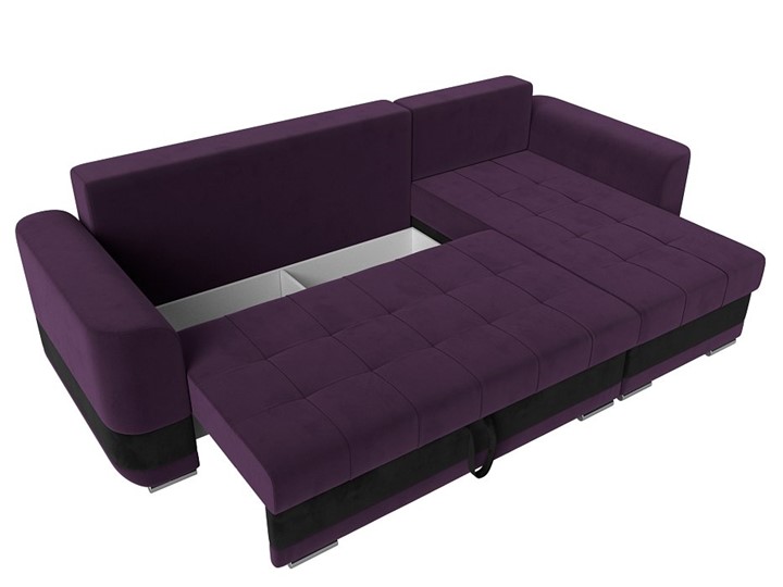 Угловой диван Честер, Фиолетовый/черный (велюр) в Петрозаводске - изображение 6
