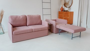 Комплект мебели Амира розовый диван + кресло в Петрозаводске - предосмотр 4