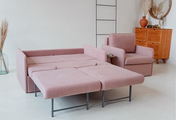 Комплект мебели Амира розовый диван + кресло в Петрозаводске - предосмотр 5