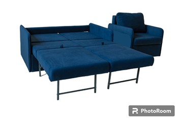 Комплект мебели Амира синий диван + кресло в Петрозаводске - предосмотр 4
