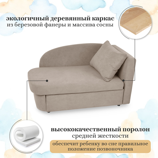 Мягкий диван правый Тедди бежевый в Петрозаводске - изображение 14