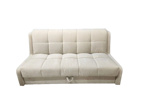 Прямой диван Аккордеон-Кровать 1,55 с каретной утяжкой, клетка (ППУ) в Петрозаводске - изображение