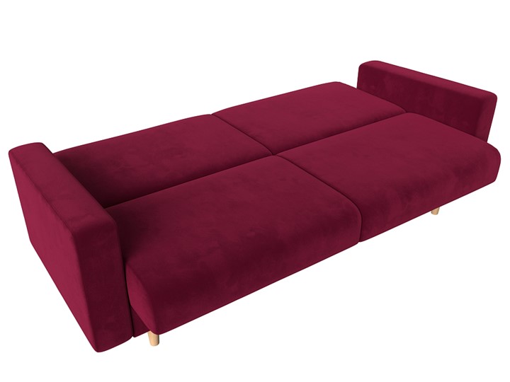 Прямой диван Бонн, Бордовый (микровельвет) в Петрозаводске - изображение 1