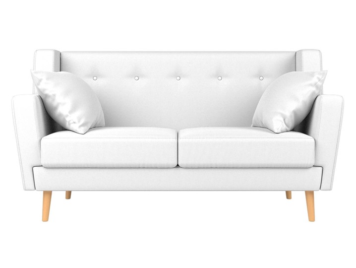 Прямой диван Брайтон 2, Белый (экокожа) в Петрозаводске - изображение 1
