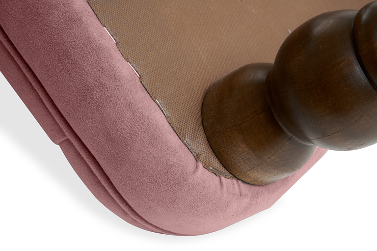 Прямой диван Бриджит розовый ножки коричневые в Петрозаводске - изображение 2