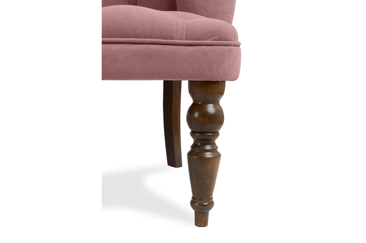 Прямой диван Бриджит розовый ножки коричневые в Петрозаводске - изображение 4