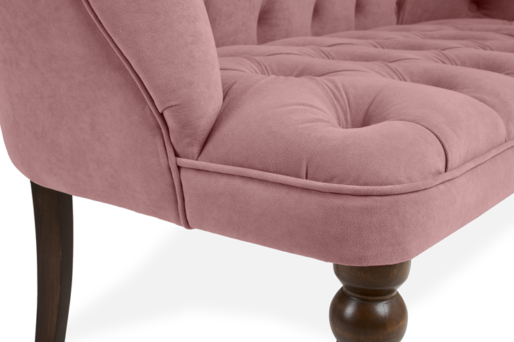 Прямой диван Бриджит розовый ножки коричневые в Петрозаводске - изображение 5
