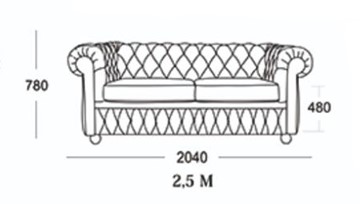 Прямой диван Честер 2,5М (седафлекс) в Петрозаводске - предосмотр 16