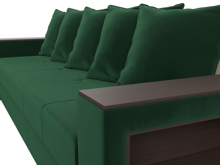 Прямой диван Дубай Лайт, Зеленый (Велюр) в Петрозаводске - изображение 4