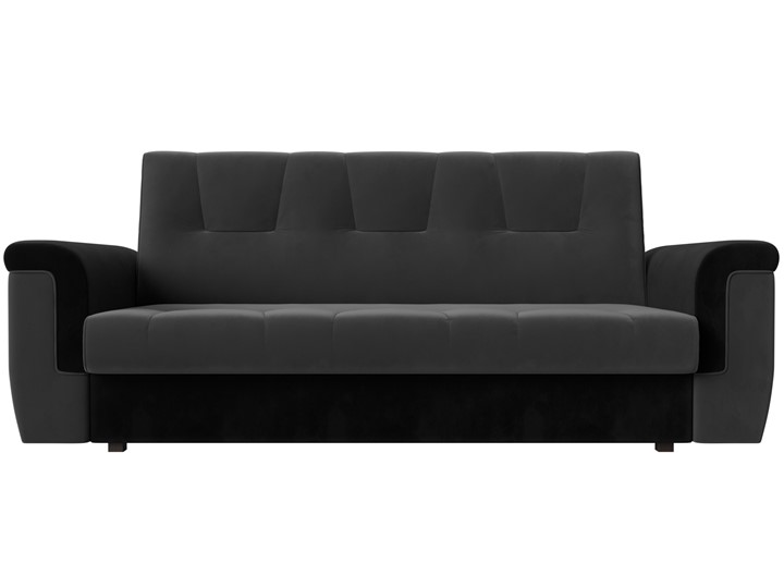 Прямой диван Эллиот, Серый/Черный (велюр) в Петрозаводске - изображение 2