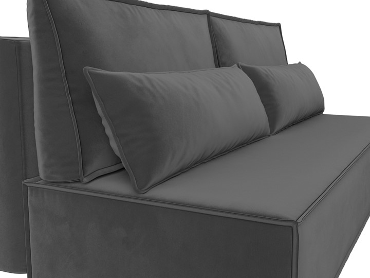 Прямой диван Фабио Лайт, Серый (велюр) в Петрозаводске - изображение 5