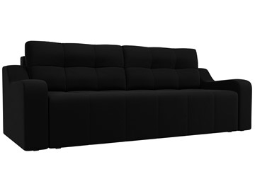 Прямой диван Итон, Черный (микровельвет) в Петрозаводске