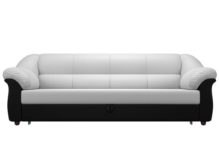Прямой диван Карнелла, Белый/Чёрный (экокожа) в Петрозаводске - изображение 1
