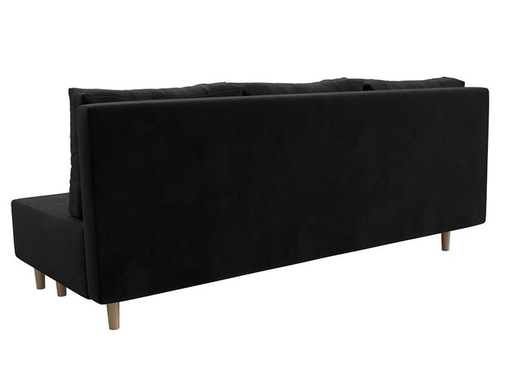 Прямой диван Лига-033, Черный (велюр) в Петрозаводске - изображение 3