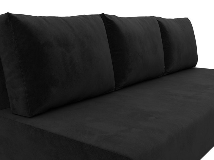 Прямой диван Лига-033, Черный (велюр) в Петрозаводске - изображение 5