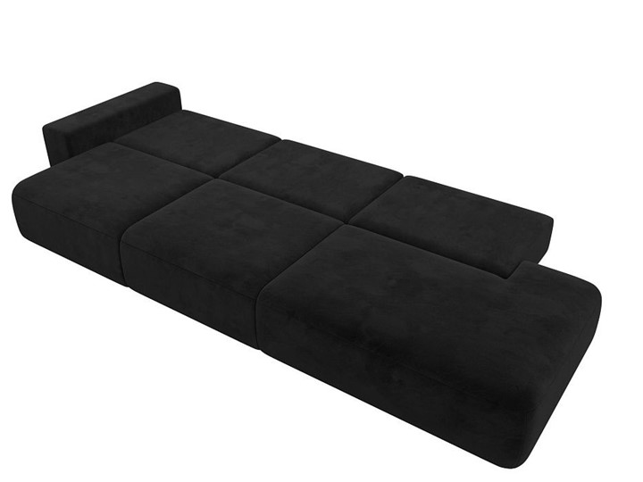 Прямой диван Лига-036 Модерн Лонг, Черный (велюр) в Петрозаводске - изображение 4