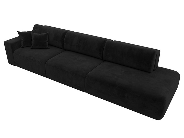 Прямой диван Лига-036 Модерн Лонг, Черный (велюр) в Петрозаводске - изображение 5