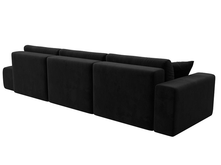 Прямой диван Лига-036 Модерн Лонг, Черный (велюр) в Петрозаводске - изображение 6