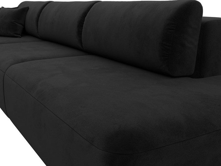 Прямой диван Лига-036 Модерн Лонг, Черный (велюр) в Петрозаводске - изображение 8