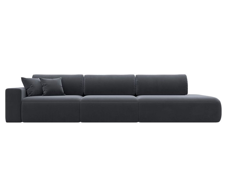 Прямой диван Лига-036 Модерн Лонг, Серый (велюр) в Петрозаводске - изображение 9