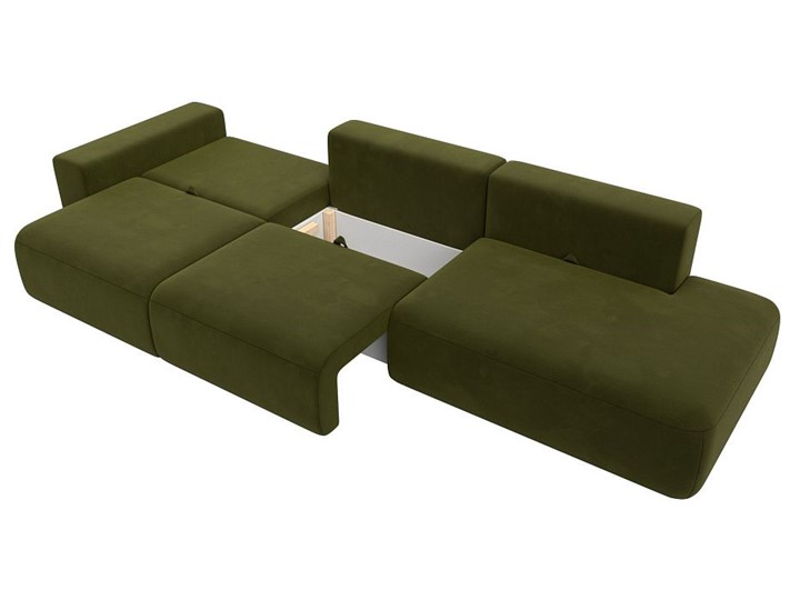 Прямой диван Лига-036 Модерн Лонг, Зеленый (микровельвет) в Петрозаводске - изображение 2
