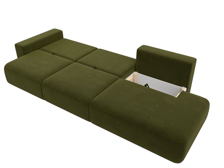 Прямой диван Лига-036 Модерн Лонг, Зеленый (микровельвет) в Петрозаводске - изображение 3