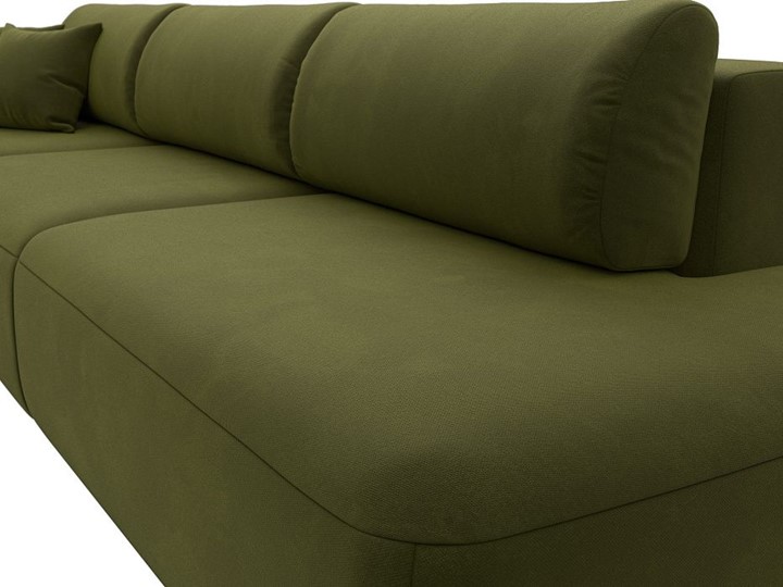 Прямой диван Лига-036 Модерн Лонг, Зеленый (микровельвет) в Петрозаводске - изображение 8