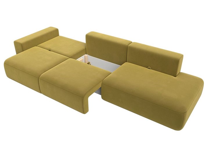 Прямой диван Лига-036 Модерн Лонг, Желтый (микровельвет) в Петрозаводске - изображение 2
