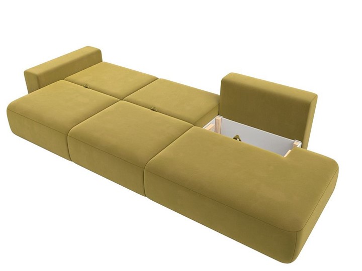 Прямой диван Лига-036 Модерн Лонг, Желтый (микровельвет) в Петрозаводске - изображение 3