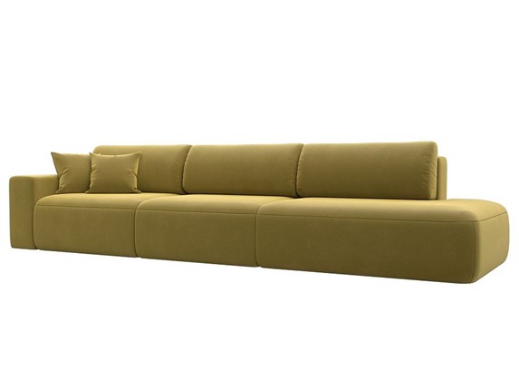 Прямой диван Лига-036 Модерн Лонг, Желтый (микровельвет) в Петрозаводске - изображение