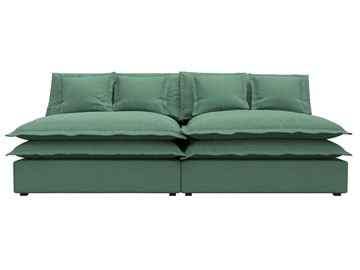 Прямой диван Лига-040, Амур зеленый (рогожка) в Петрозаводске - предосмотр 1