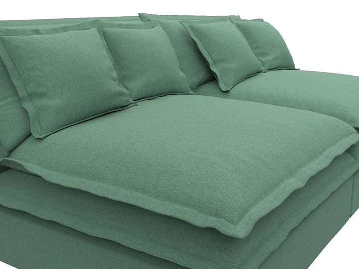 Прямой диван Лига-040, Амур зеленый (рогожка) в Петрозаводске - изображение 3