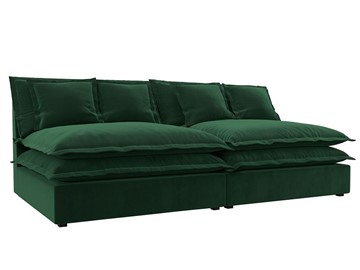 Прямой диван Лига-040, Зеленый (Велюр) в Петрозаводске
