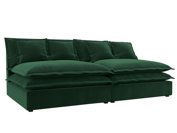 Прямой диван Лига-040, Зеленый (Велюр) в Петрозаводске - изображение