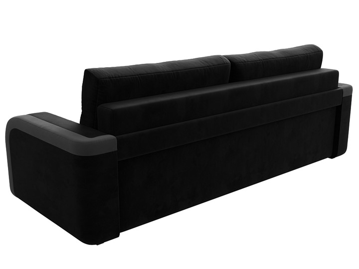 Прямой диван Марсель, Черный/Серый (велюр) в Петрозаводске - изображение 3