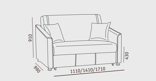 Прямой диван Милан 3 (120) в Петрозаводске - изображение 2