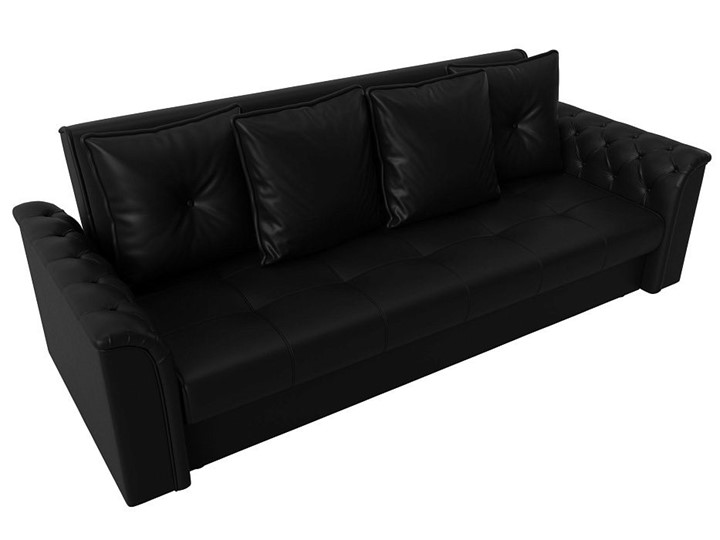 Прямой диван Сиеста, Черный (экокожа) в Петрозаводске - изображение 4