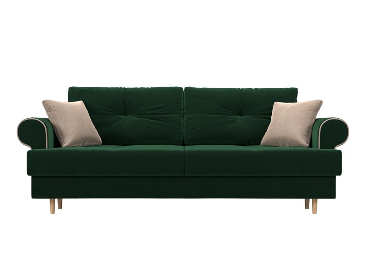 Прямой диван Сплин, Зеленый (велюр) в Петрозаводске - изображение 3