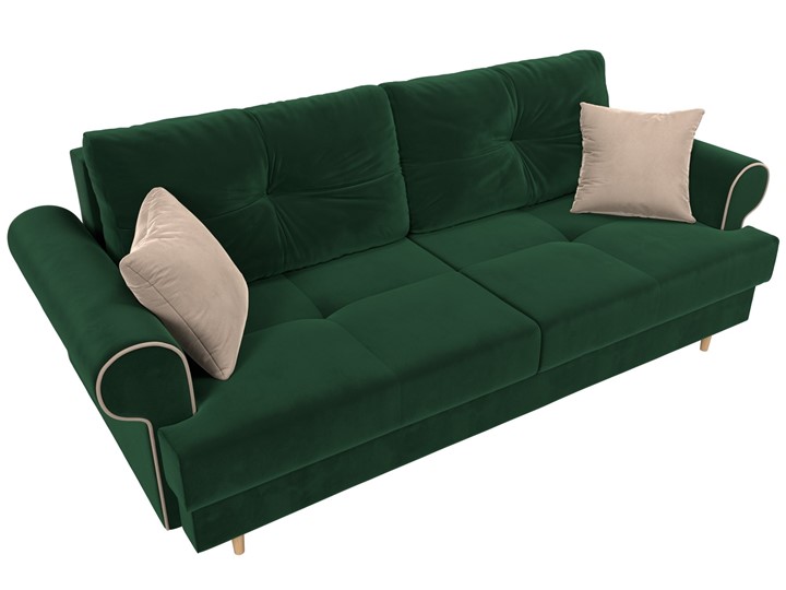 Прямой диван Сплин, Зеленый (велюр) в Петрозаводске - изображение 6