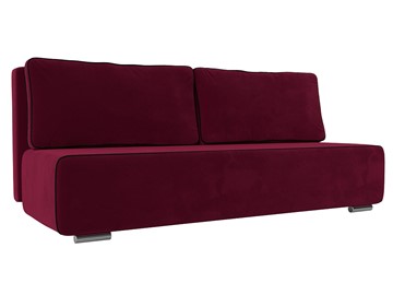 Прямой диван Уно, Бордовый/Черный (микровельвет) в Петрозаводске