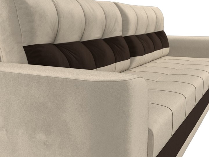 Прямой диван Честер, Бежевый/коричневый (вельвет) в Петрозаводске - изображение 3