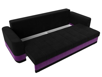 Прямой диван Честер, Черный/фиолетовый (вельвет) в Петрозаводске - предосмотр 5