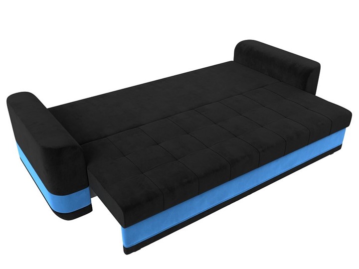 Прямой диван Честер, Черный/голубой (велюр) в Петрозаводске - изображение 6