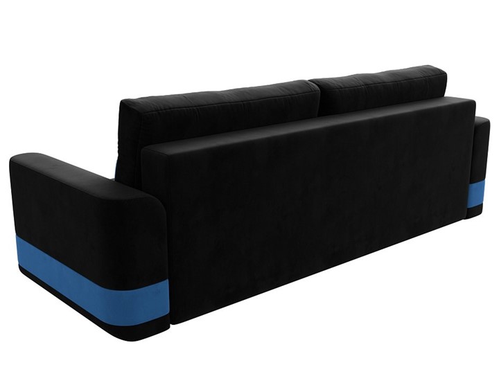 Прямой диван Честер, Черный/голубой (велюр) в Петрозаводске - изображение 7