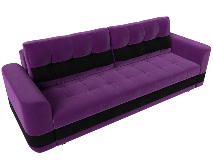Прямой диван Честер, Фиолетовый/черный (вельвет) в Петрозаводске - изображение 4