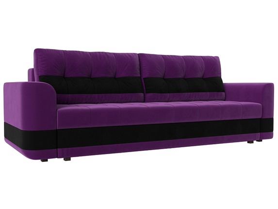Прямой диван Честер, Фиолетовый/черный (вельвет) в Петрозаводске - изображение