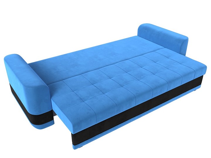 Прямой диван Честер, Голубой/черный (велюр) в Петрозаводске - изображение 6